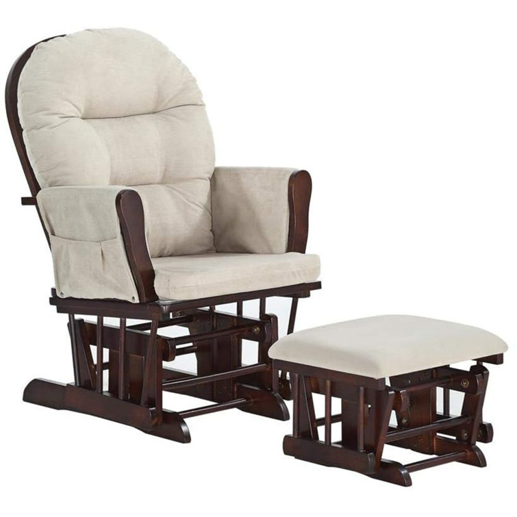 Parkhur Rocking Chair Nursery Glider with Ottoman Upholstered Rocker Recliner for Breastfeeding